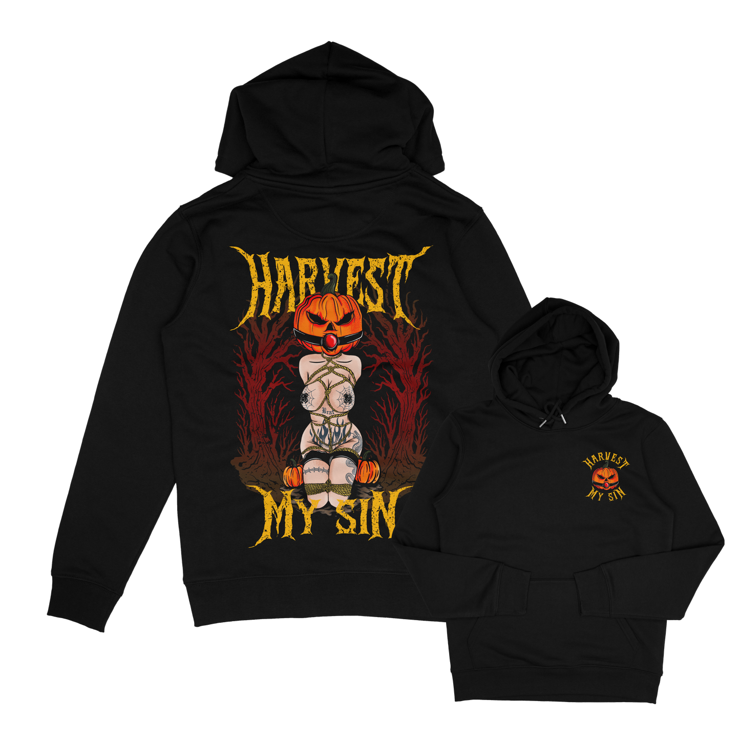 Adults Unisex Harvest Horror pin up kink inspired BDSM Hoodie