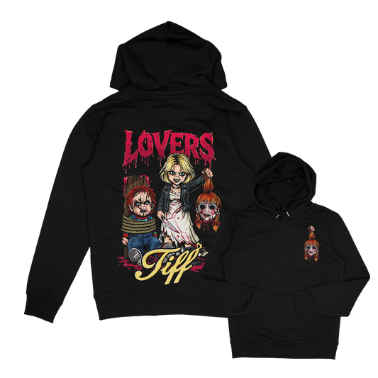 adults unisex Lovers Tiff, Chucky Doll, horror inspired Hoodie