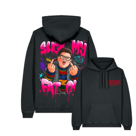 Adults Oversized Certified dipshit vintage hoodie - suck my fat one