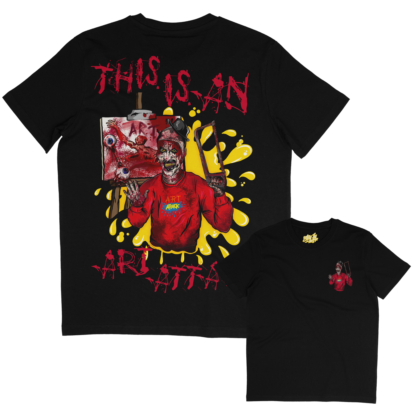 Art Attack clown horror inspired Tshirt