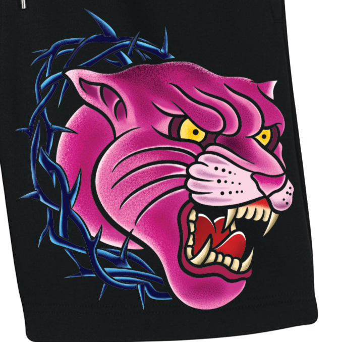 Alternative Fashion Panther tattoo inspired Shorts