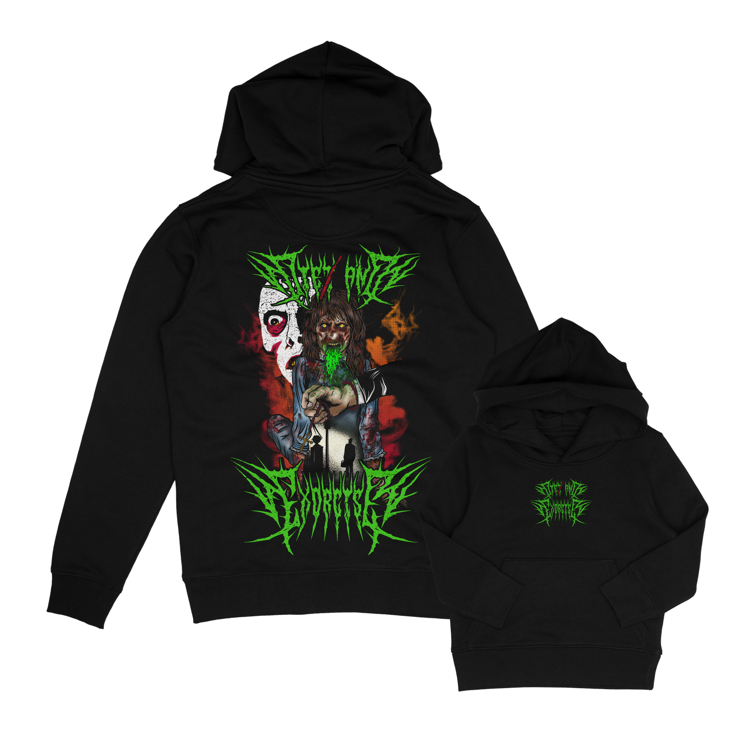 Exorcise horror inspired kids hoodie