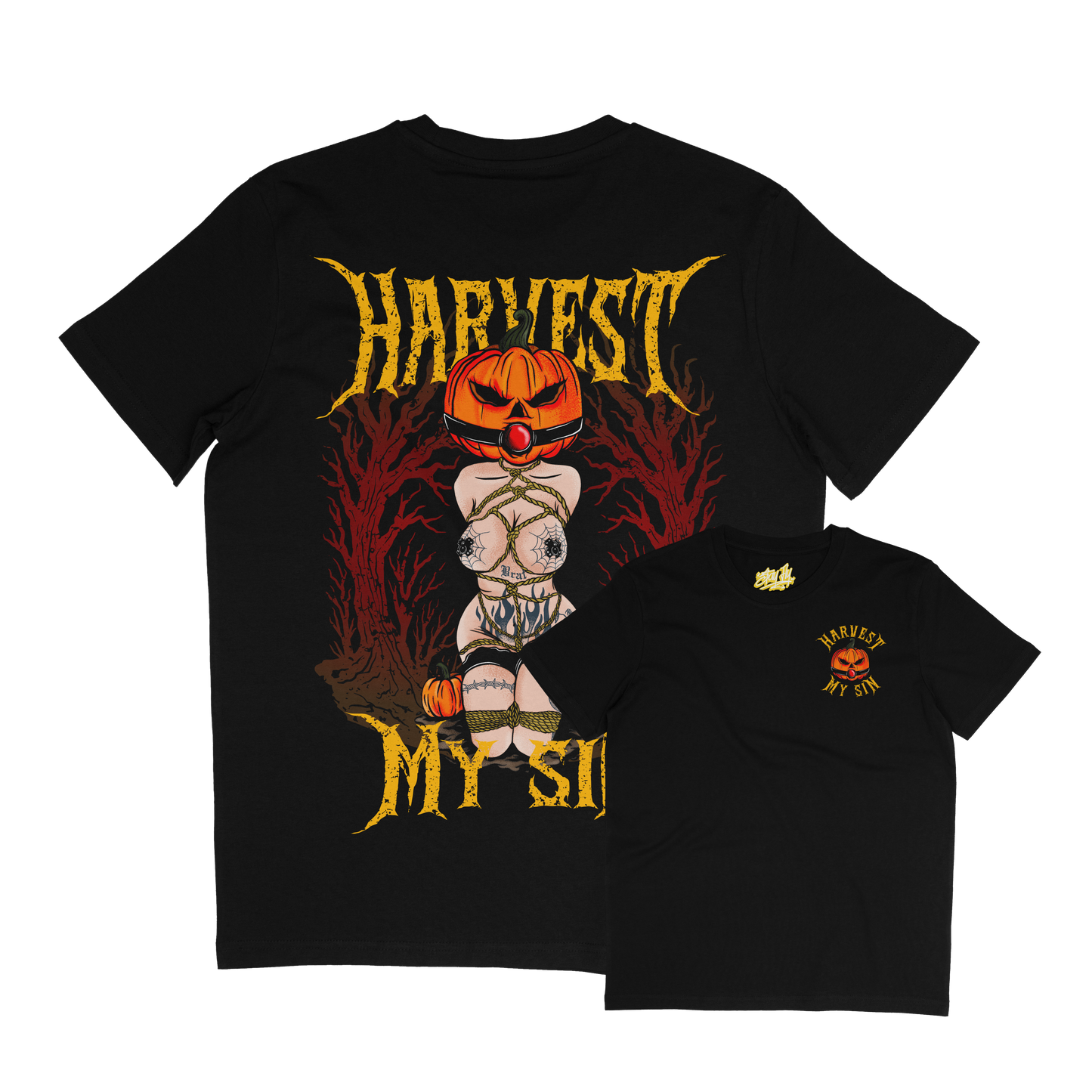 halloween pumpkin BDSM kink tshirt
