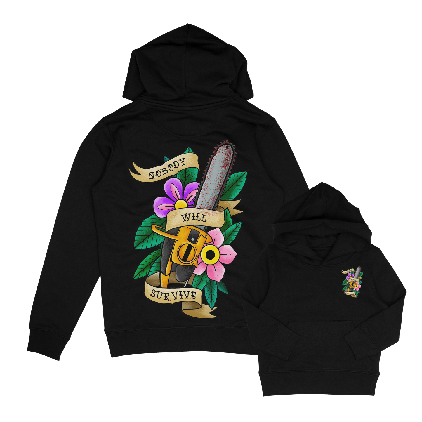 Massacre Horror tattoo inspired Hoodie. chainsaw
