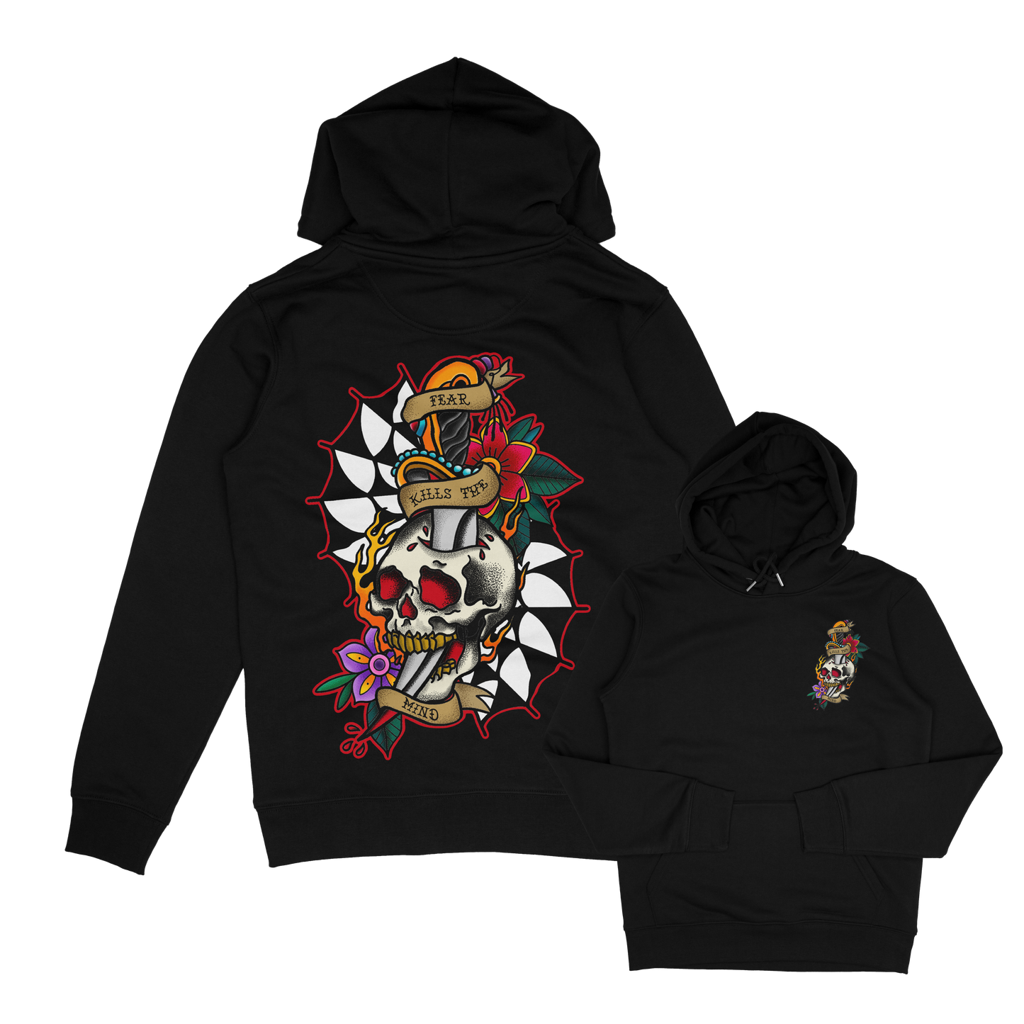 Mind Killer skull and dagger tattoo flash inspired clothing