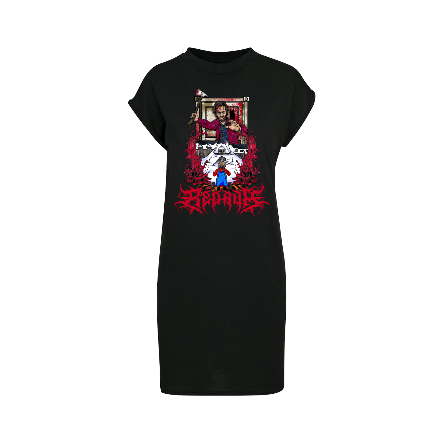 redrum horror inspired tshirt dress