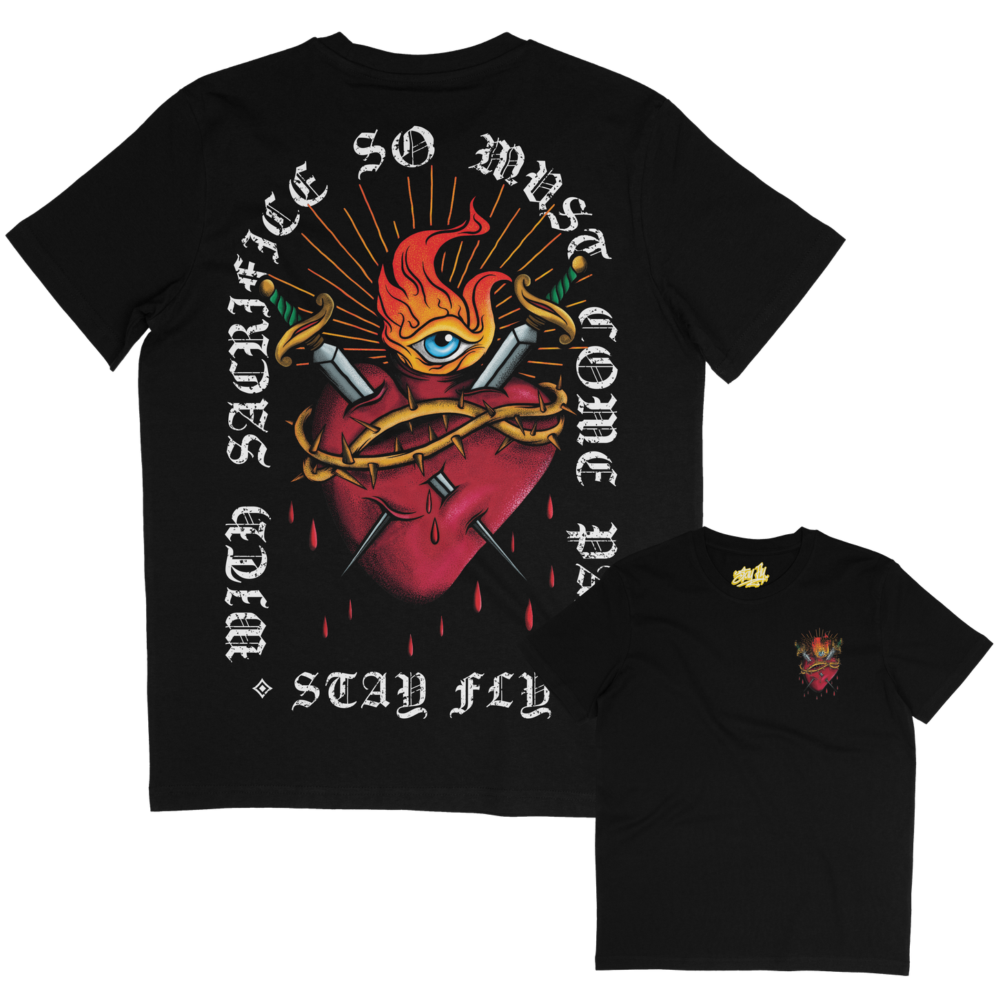 sacred heart tattoo inspired adults unisex tshirt