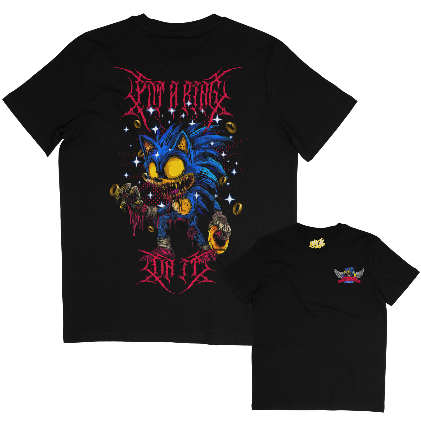 Alternative Sonic Rings Horror inspired Tshirt.