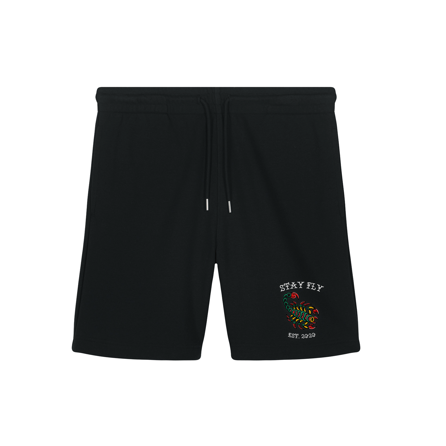 Adults Unisex Scorpion Embroidered Shorts