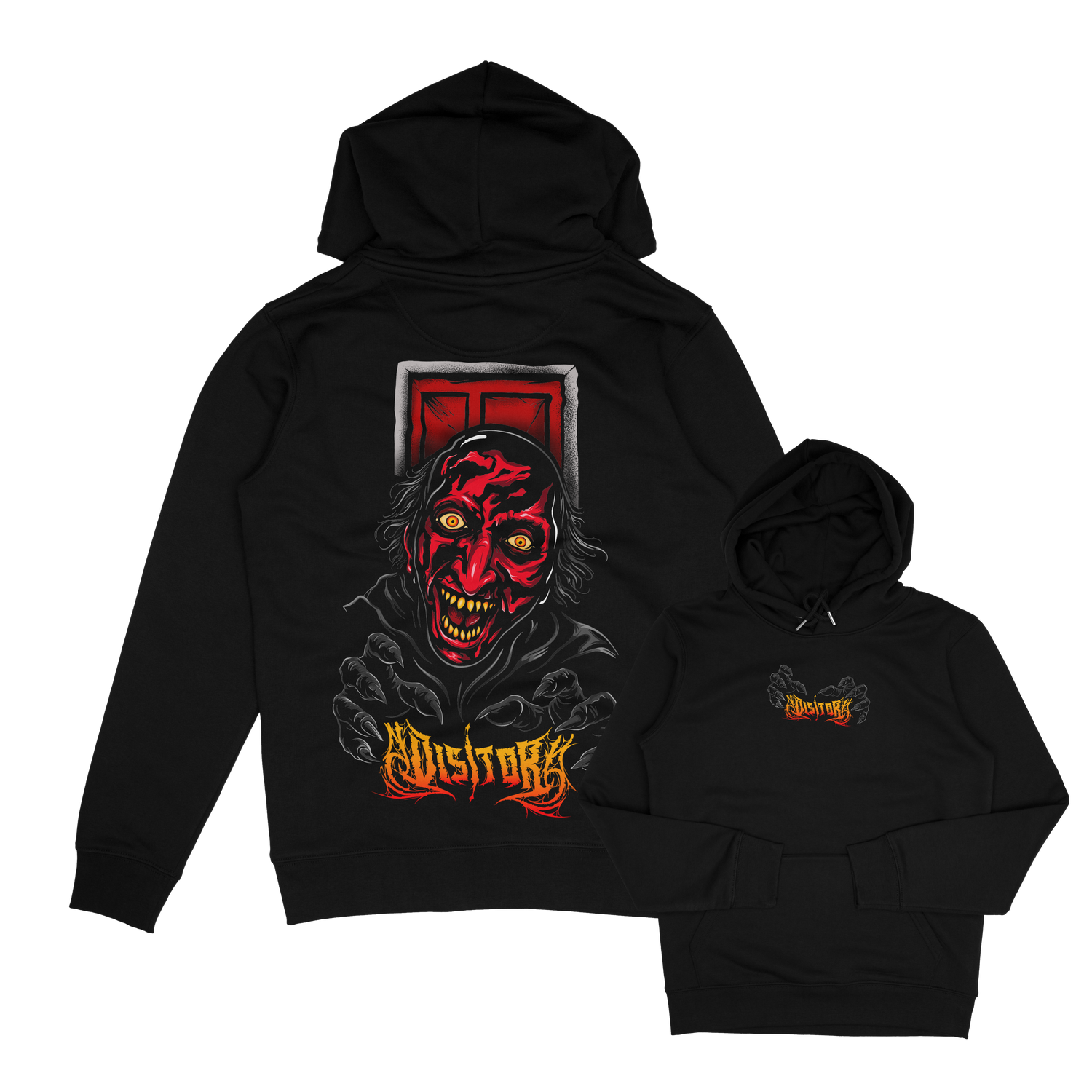 adults unisex Visitor, lipstick face, insidious horror inspired  Hoodie