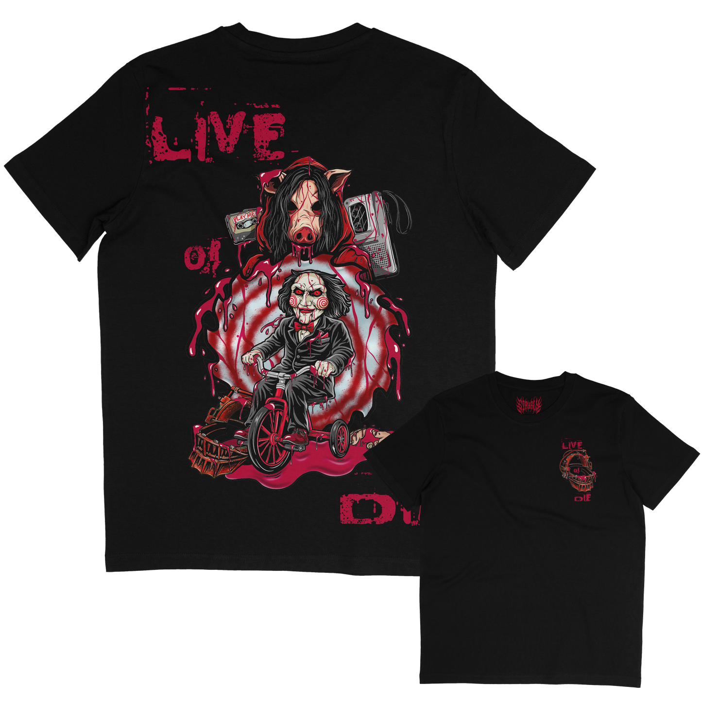 Live or DIe Saw horror inspired T-shirt 