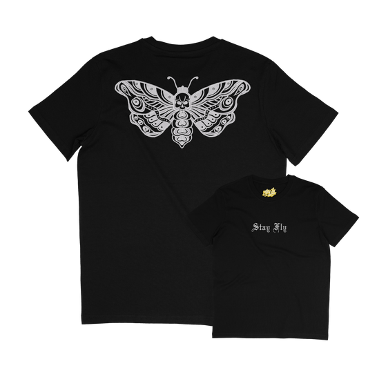 Adults Unisex Death Moth Embroidered T-shirt