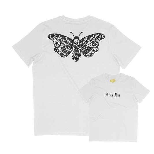 Adults Unisex Death Moth Embroidered T-shirt