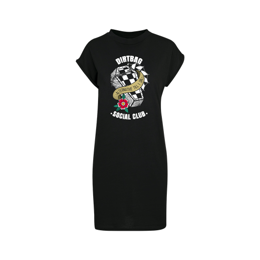 Dirt Bag Social Club Checkerboard coffin tattoo inspired Tshirt dress