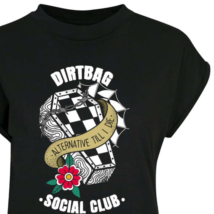 Dirt Bag Social Club Checkerboard coffin tattoo inspired Tshirt dress