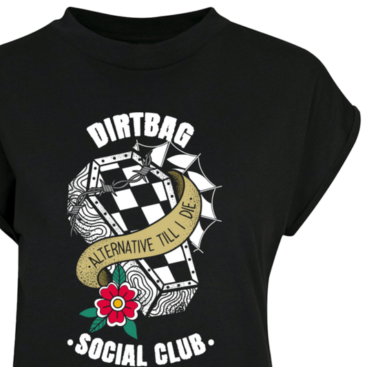 Dirt Bag Social Club Checkerboard coffin tattoo inspired Tshirt dress