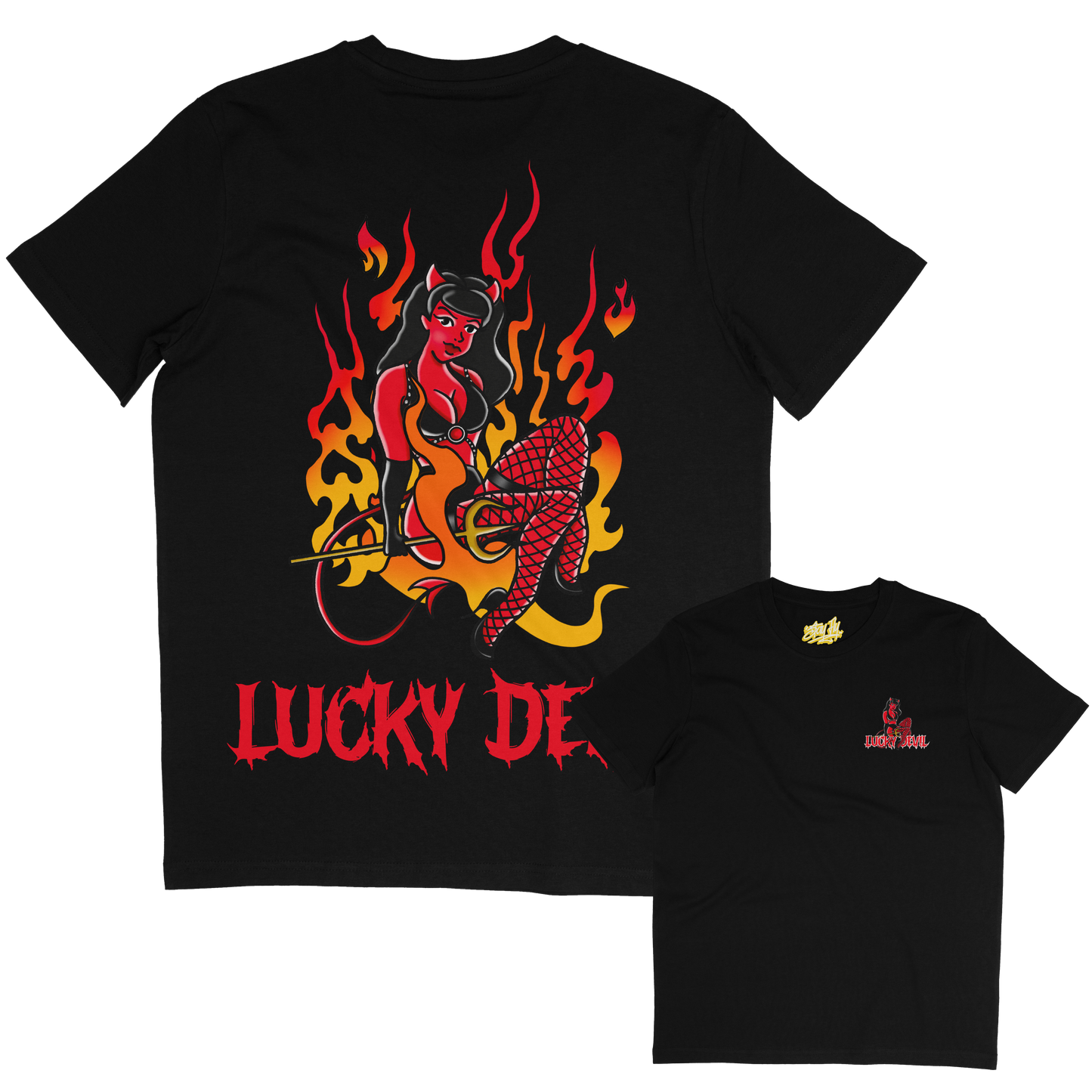 Lucky Devil Tattoo Inspired Tshirt