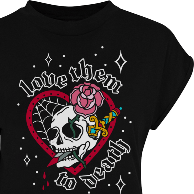 Love & Death tattoo inspired tshirt dress