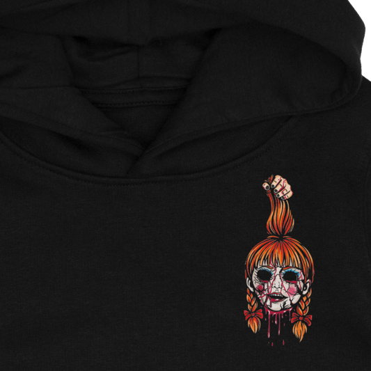 Lovers Tiff, Chucky Doll, horror inspired  Childrens Hoodie