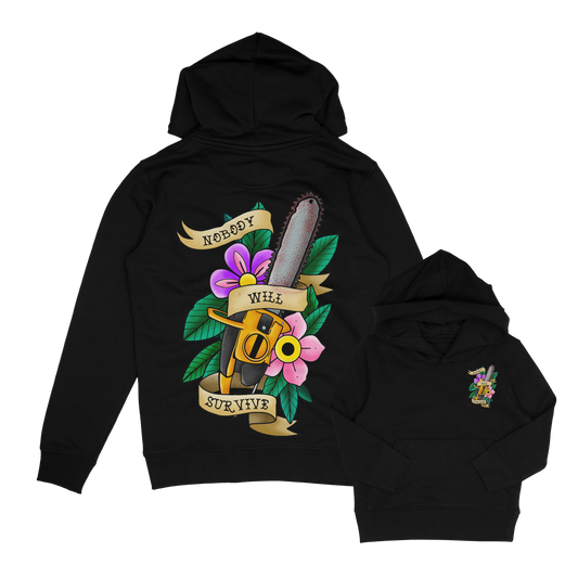 Massacre Horror tattoo inspired Hoodie. chainsaw