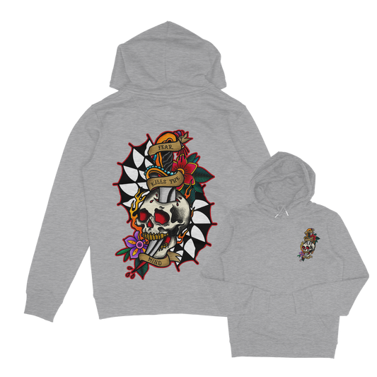 Mind Killer adults skull and dagger tattoo inspired hoodie