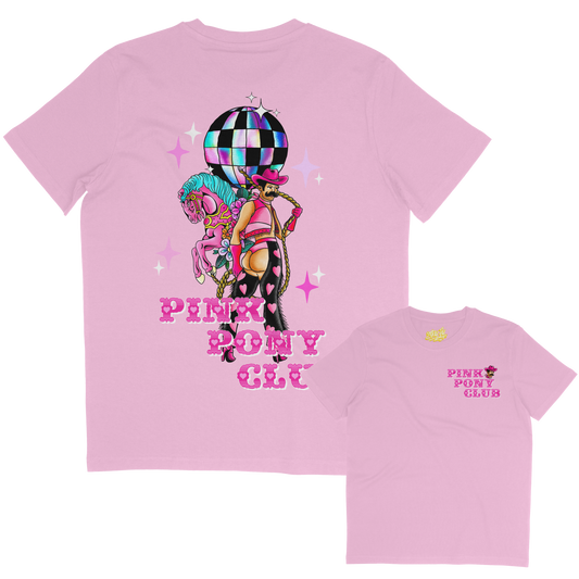 adults alternative pony club male tshirt pink