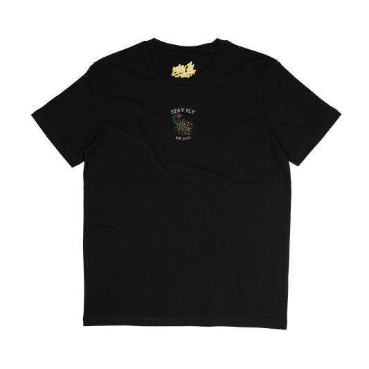 Adults Unisex Scorpion Flash Tattoo Embroidered T-shirt