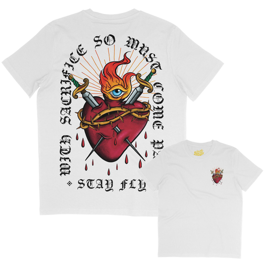 sacred heart tattoo inspired adults unisex tshirt