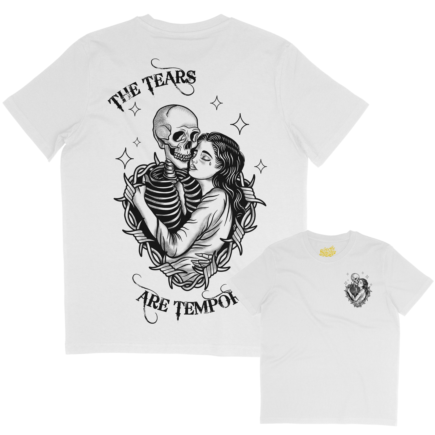 Barbed wire heart with the lovers Tattoo inspired T-shirt