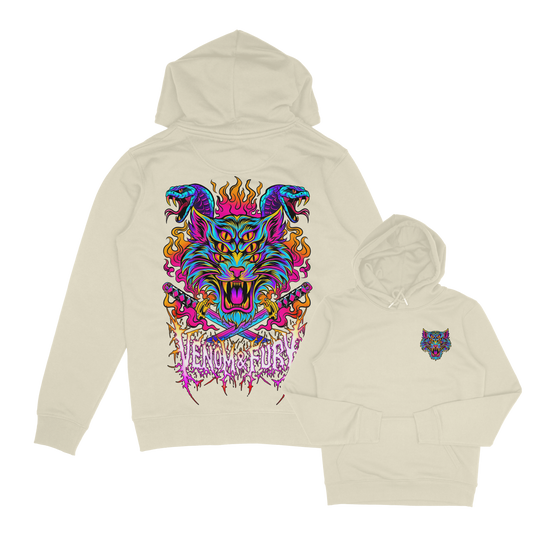 Adults unisex Venom tattoo inspired tiger cat and snakes hoodie - stay fly uk