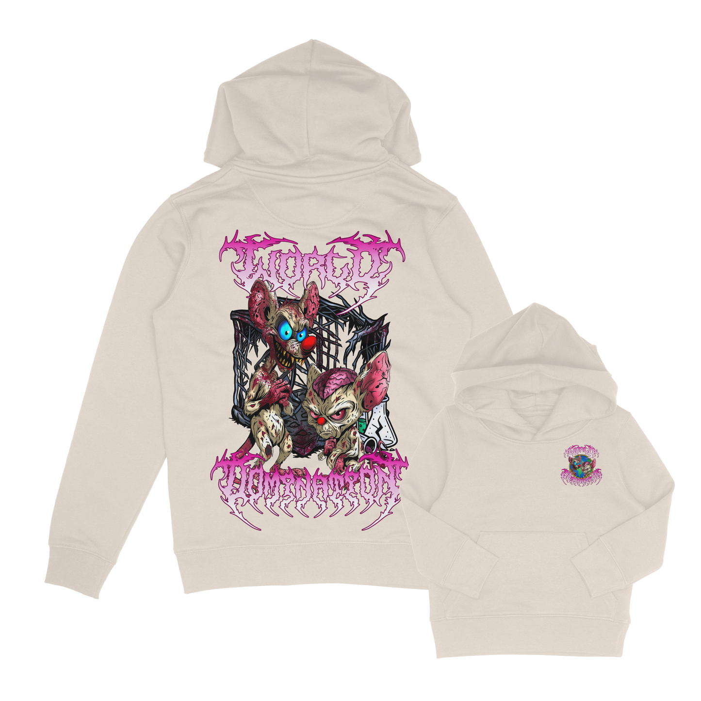 World Domination, horror pinky and the brain hoodie