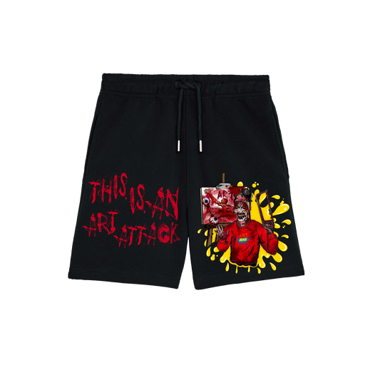 art attack clown horror inspired kids shorts