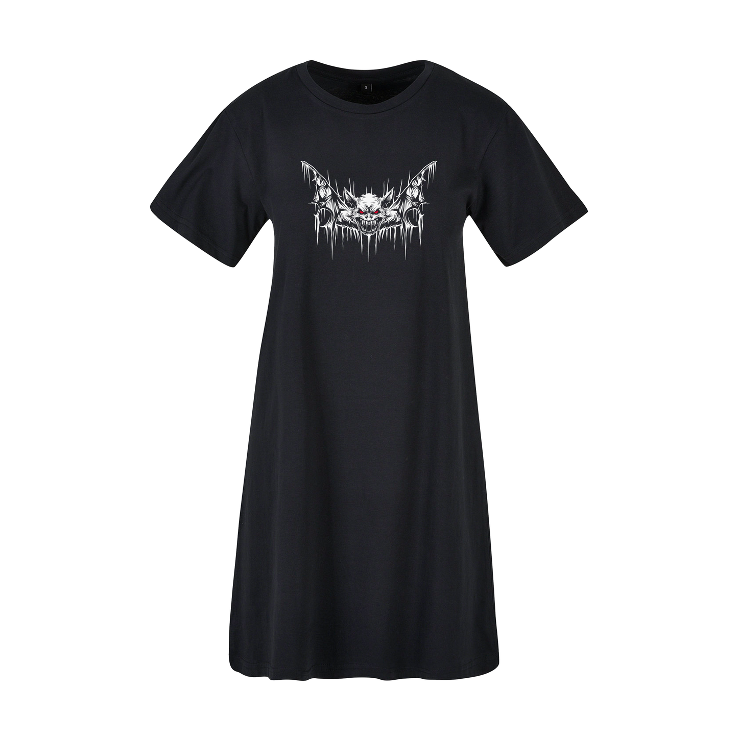 Death Bat Crew Neck T-shirt Dress