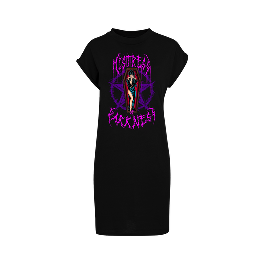 Mistress of darkness horror inspired tshirt dress. Plus size horror