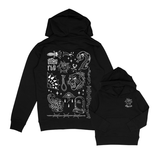 Flash tattoo inspired alternative hoodie