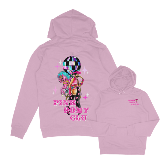 Alternative male pink pony club hoodie