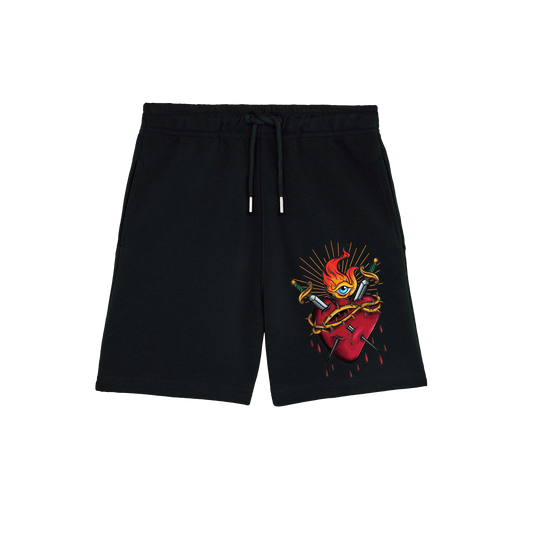 Sacred Heart Tattoo inspired kids alternative clothing shorts