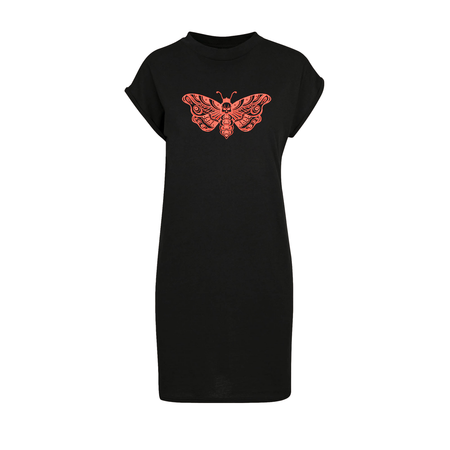 Adults Death Moth Embroidered T-shirt Dress