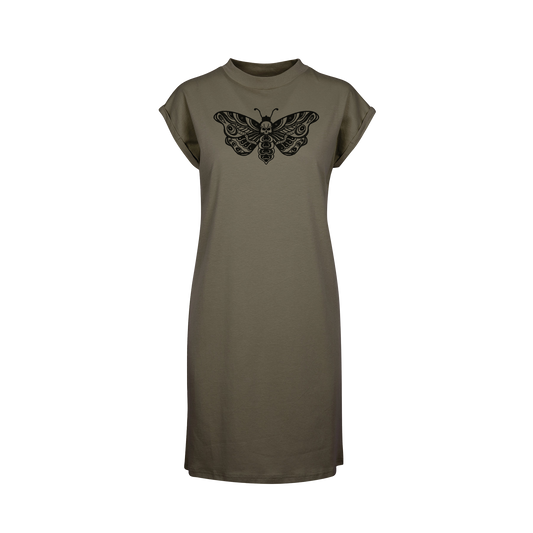 Adults Death Moth Embroidered T-shirt Dress